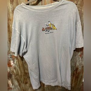 Life Is Good Gray  Inspired Logo Happy Hour Camping Mens T-Shirt Tee Size XL